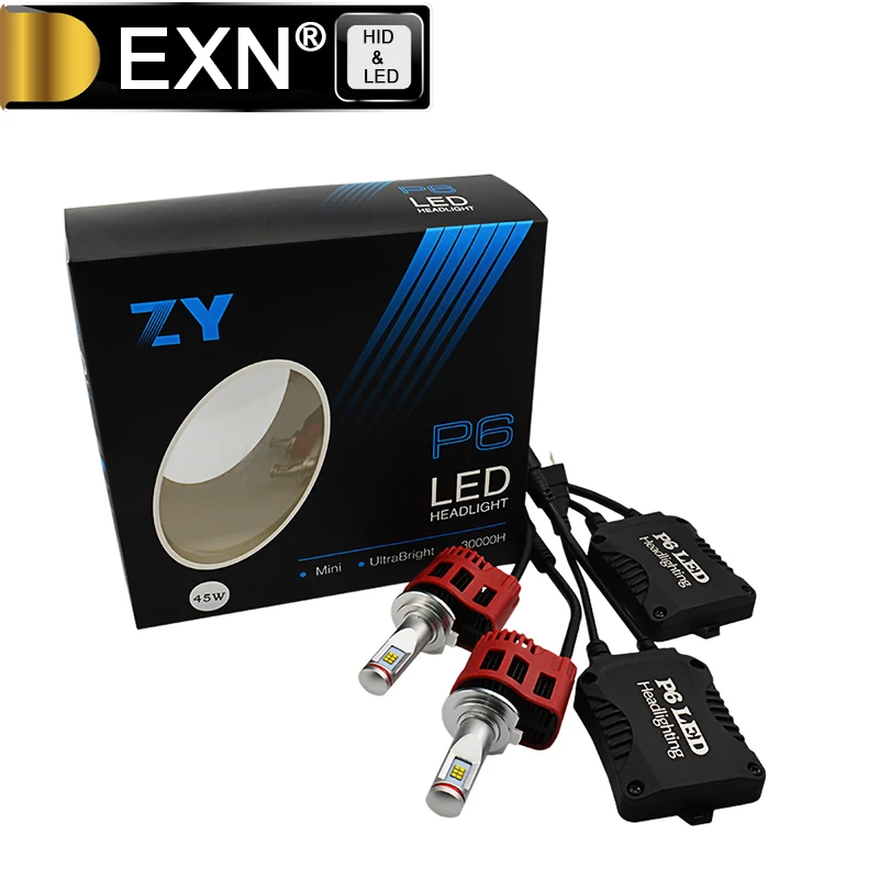 

2Pcs P6 H7 LED Headlight Conversion Kit H7- All Bulb Sizes - 90W 9000LM/set Car LED Headlight Bulb H7 H8 H11 9005 9006 H15 H1