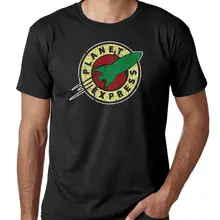 Крутой дизайн планета состаренная футболка Futurama вдохновил мужские комедийные футболки