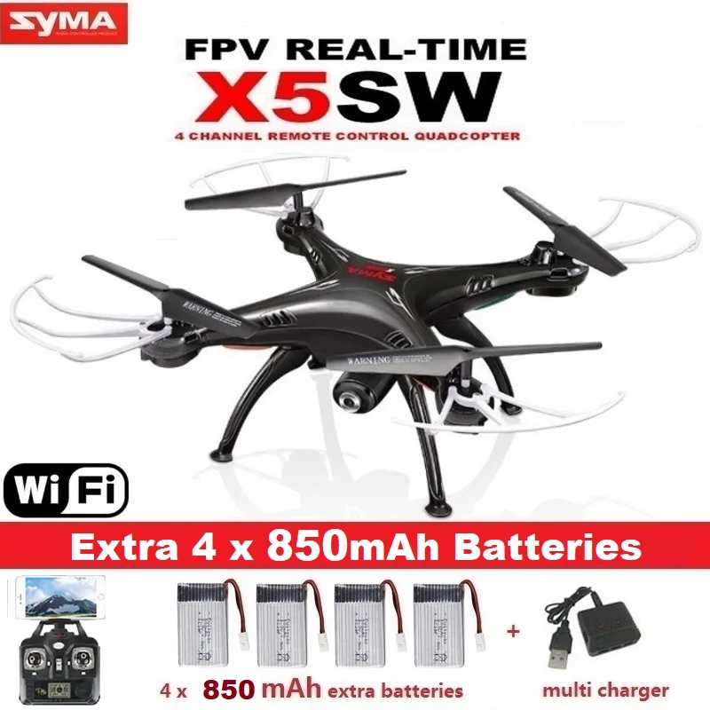 

SYMA X5SW X5SW-1 FPV RC Drone 2.4G 6-Axis Quadcopter With WiFi Camera Real Time Video Remote Control Helicopter Quadrocopter