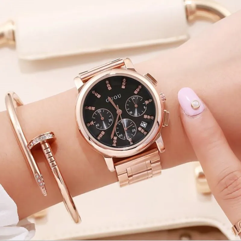font b Women s b font font b Watches b font GUOU Fashion Ladies Wrist