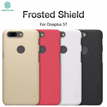 

Oneplus 5t case cover One plus 5t cover NILLKIN Frosted Shield oneplus 5t Phone cases Hard Plastic Back Cover + Screen protector