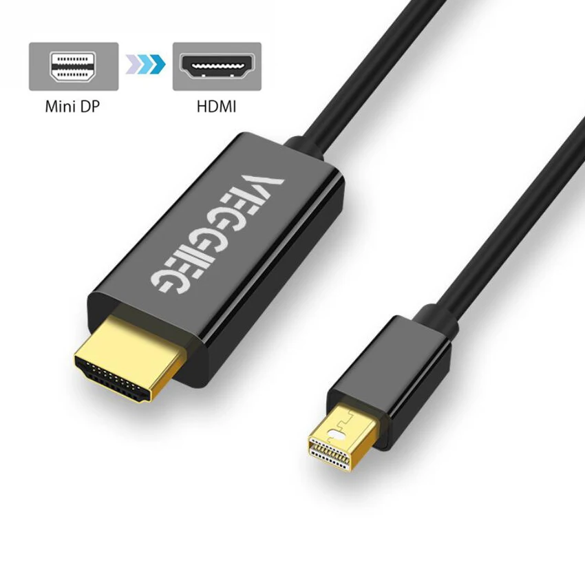 

Mini DP to HDMI, Benfei Mini DisplayPort to HDMI Cable Male to Male Gold-Plated Cable