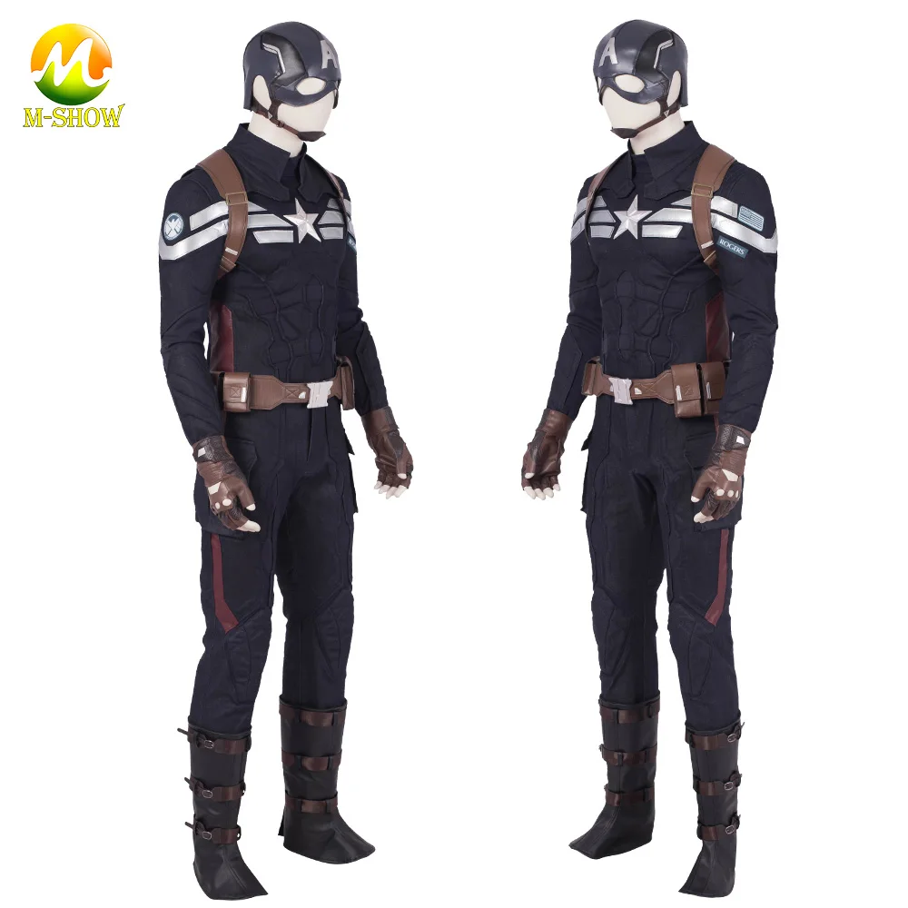 Avengers Endgame Captain America Cosplay Costume Avengers 4 Steve Rogers Costume Full Set Suit For Halloween Custum Made