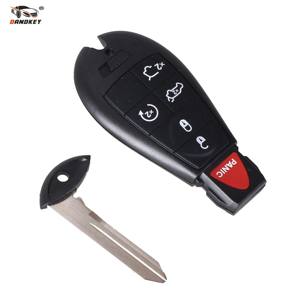Dandkey 6 кнопочный дистанционный умный чехол для ключей Uncut Blade Chrysler Jeep Dodge Grand Caravan