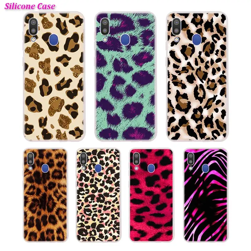 

Silicone Phone Case Leopard Cheetah Fashion Printing for Samsung Galaxy A70 A50 A40 A30 Cases Cover
