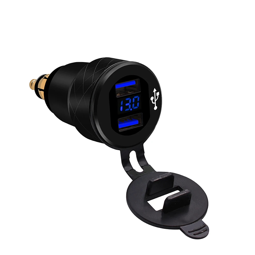 Быстрое зарядное устройство с двумя портами USB для мотоцикла Зарядное