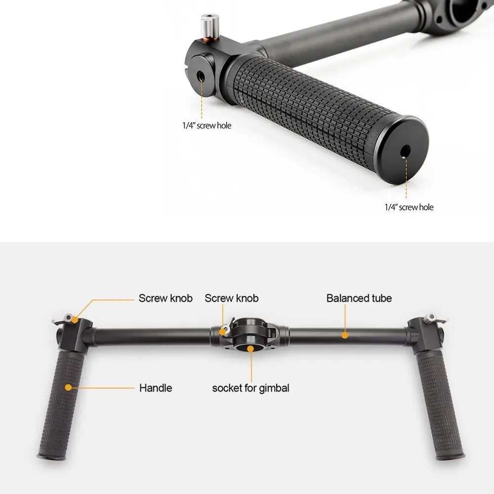 Zhiyun двойной ручной расширенный кронштейн рукоятки для Crane 2 Стабилизатор камеры