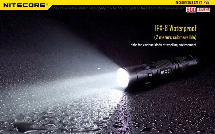 NITECORE R25 тактический фонарь CREE XP-L HI V3 светодиодный Непревзойденная производительность+ умная зарядная док-станция+ 18650 перезаряжаемая батарея