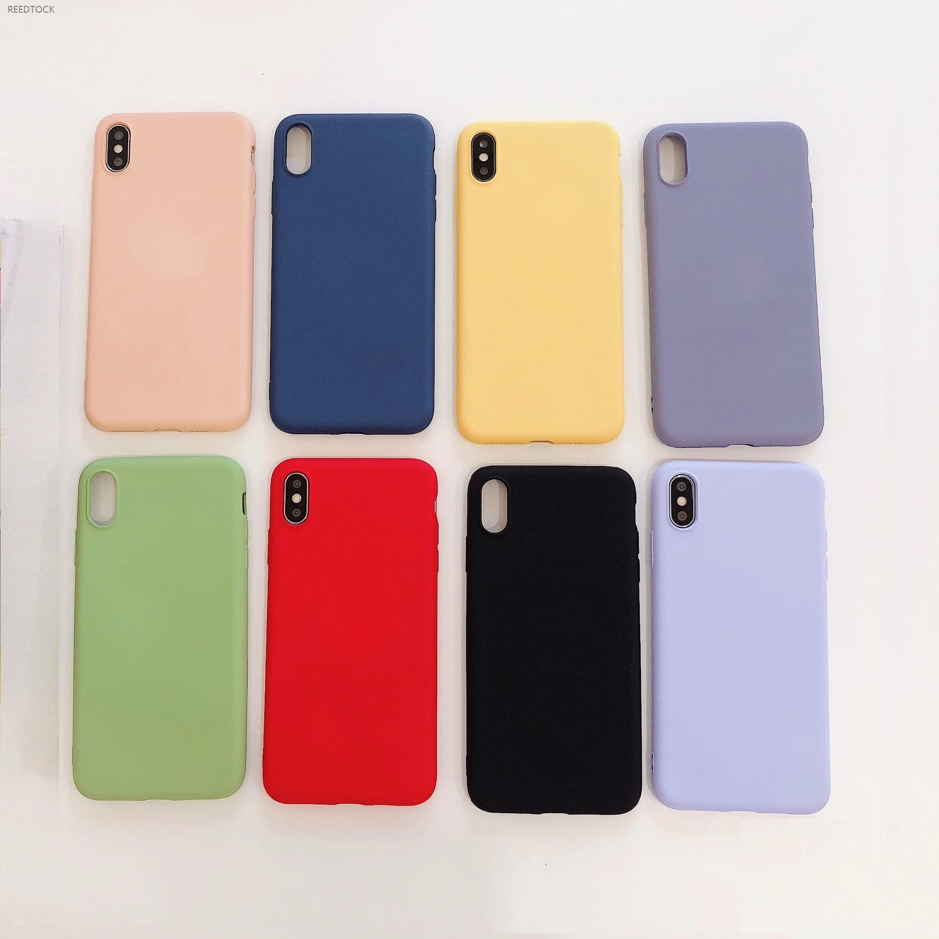 Solid Color Silicone Cases For iphone 6 6s 7 8 plus X XR XS Max Soft TPU case Back Cover |