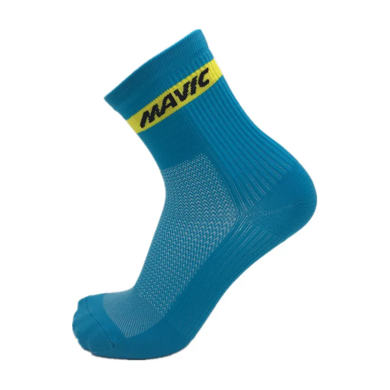 Профессиональные Брендовые спортивные носки для велоспорта, удобные носки для шоссейного велосипеда, носки для горных велосипедов, гоночные носки - Цвет: Синий