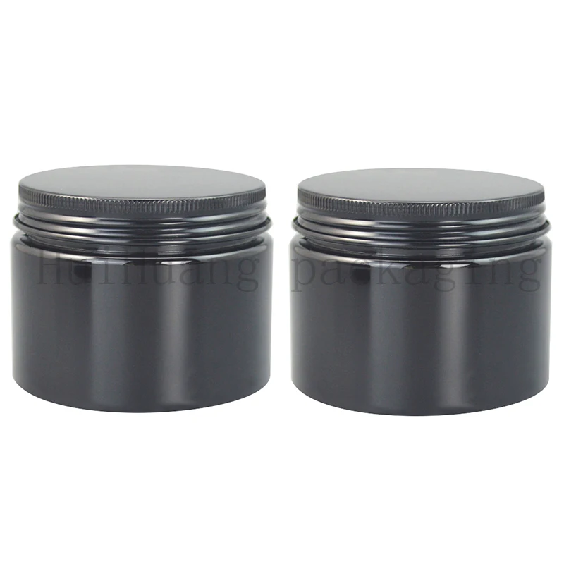 

20pcs 150g Empty Black Plastic Face Cream Jar Refillable Cosmetic Body Lotion Jar Handmade Mask Powder Packaging Containers