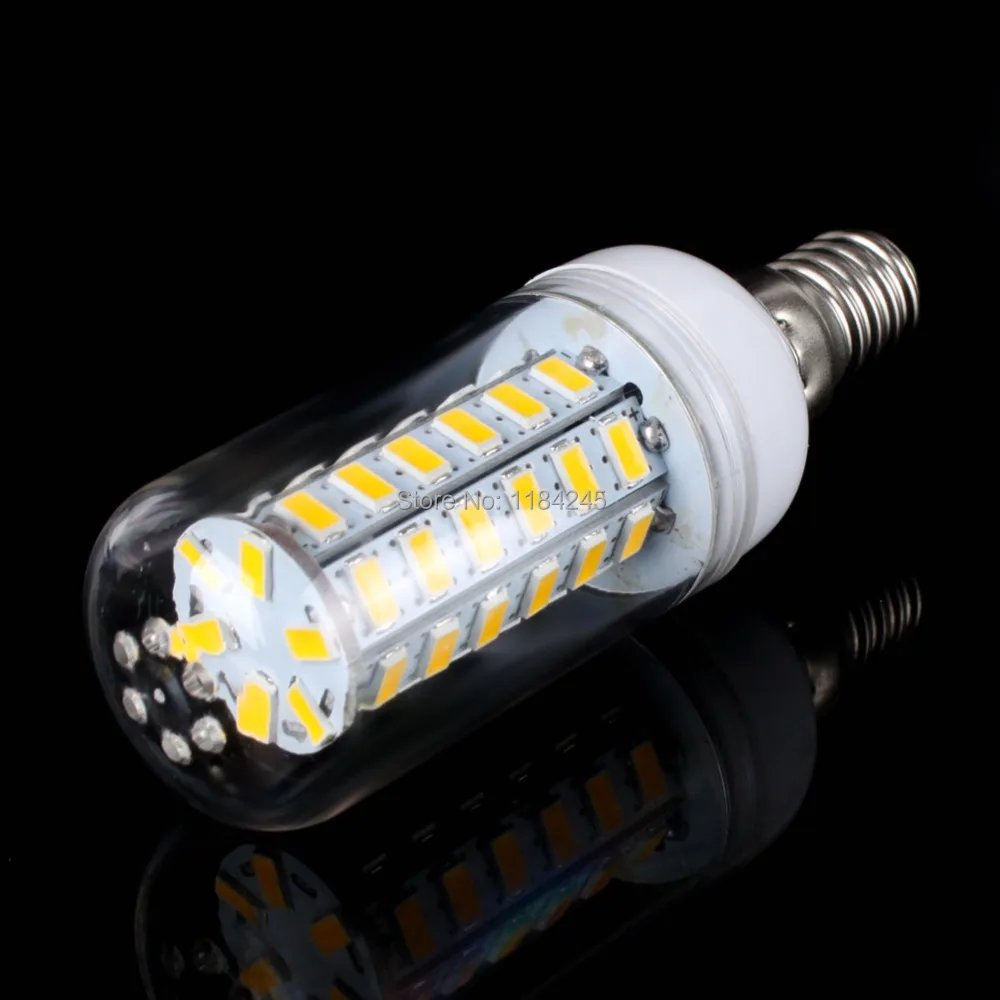 E14 Светодиодный светильник 7 Вт 48 Светодиодный S 5730 SMD AC 220V 110V теплый белый кукурузный стиль лампочки 5 шт/партия