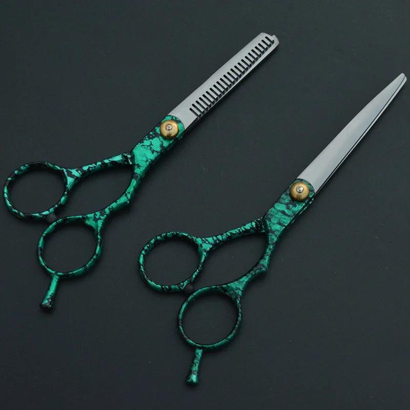 

5.5 inche Professional Japan 440c hair scissors set cutting shears thinning barber scissor hairdressing hair styling tool