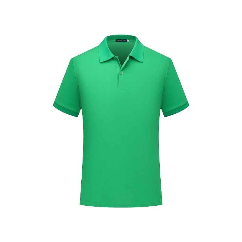 16 цветов рубашка летняя новая мужская поло мужская повседневная однотонная хлопковая рубашка поло мужская с коротким рукавом высокое количество поло мужское - Цвет: Green
