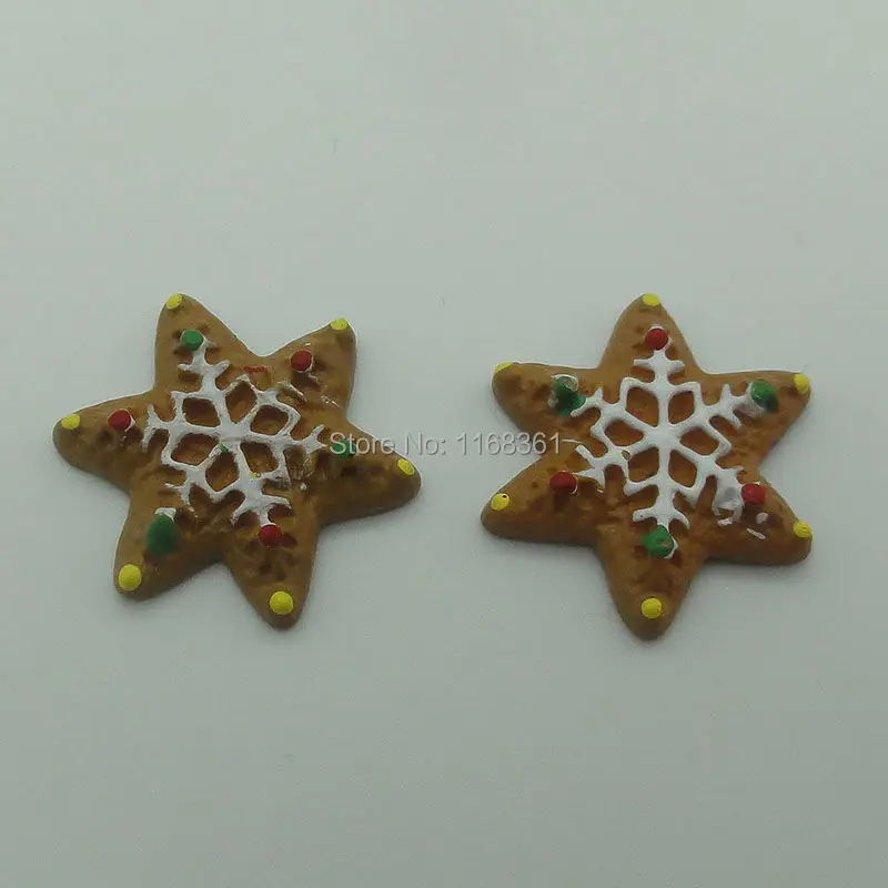 1pcs/lot resin flatback candy pentagram 21mm Cabochons Scrapbooking Hair Bow Center DIY Christmas decration C109-7