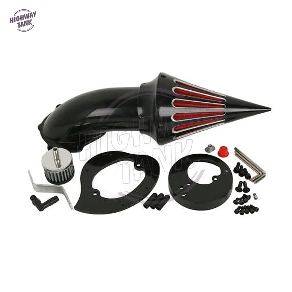 

Black Cut Motorcycle Air Cleaner Kit Intake Filter case for Honda VTX 1300 VTX1300 1986-2012 2006 2007 2008 2009 2010 2011