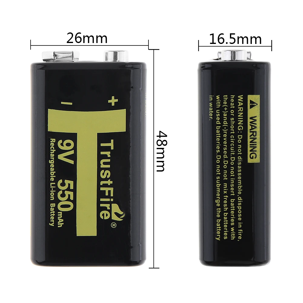 TrustFire 9V 6F22 550 mAh/650 mAh аккумуляторная батарея для мультиметра/беспроводного