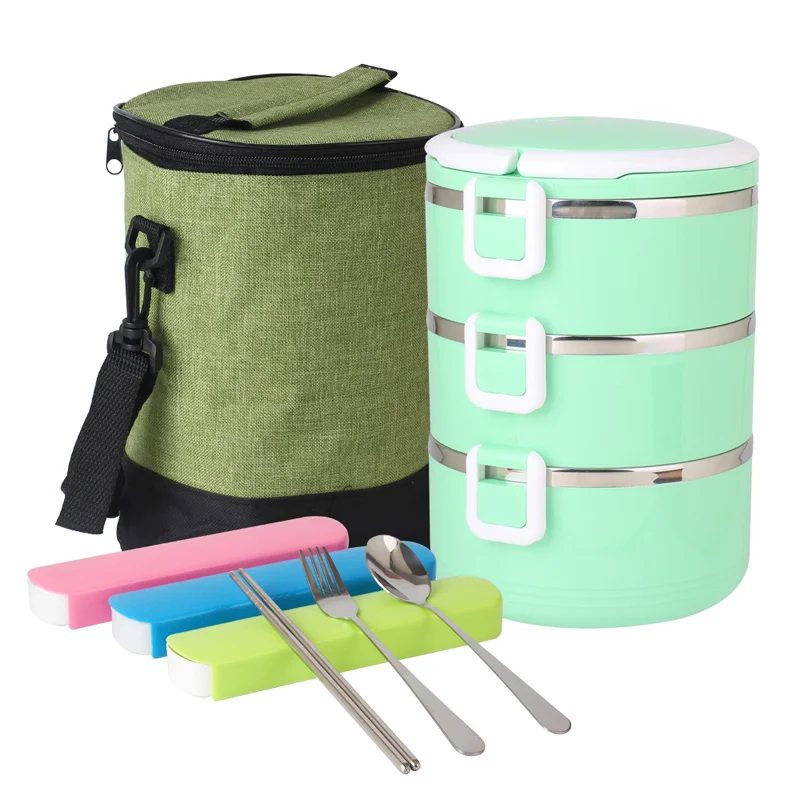 New Stainless Steel Insulation Food Container Japanese Portable Travel