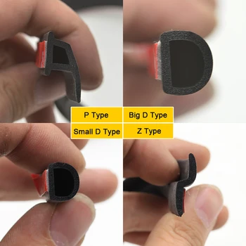 

Car-styling 1 meter Car Door Seal Auto Strip Big D Small D Z P Type Waterproof Trim Sound Insulation Weatherstrip Sealing Strips