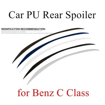 

best quality 5 colors selection Car Carbon Fiber Rear Spoiler Wing Trunk Lip Real For M-ercedes for B-enz C Class