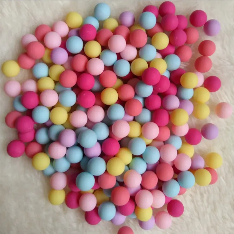 

100pcs Lovely Candy Color Beads for Resin Craft Stuff 6mm Mini Matt Ball DIY Nail Art Decoration No Hole Round Embellishment