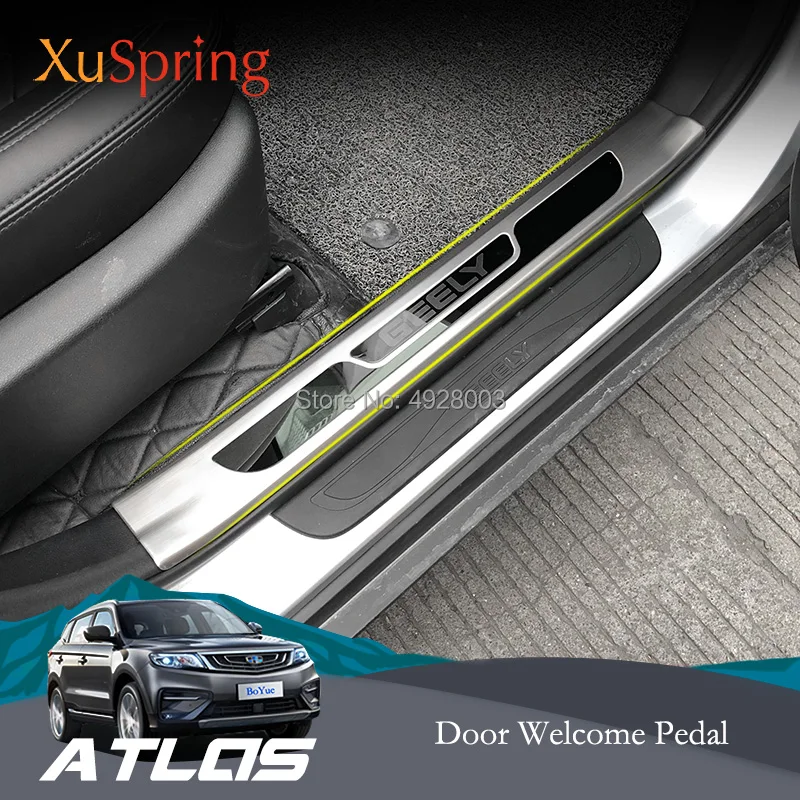 Защитные пороговые полосы для порога интерьера автомобиля Geely Atlas Boyue Emgrand NL 3 Proton
