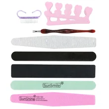 Инструменты для ногтей 8 шт./компл. Профессиональный гель Лаки макияж Красота инструменты демпферный лист блок маникюр педикюр Полировка Шлифовка