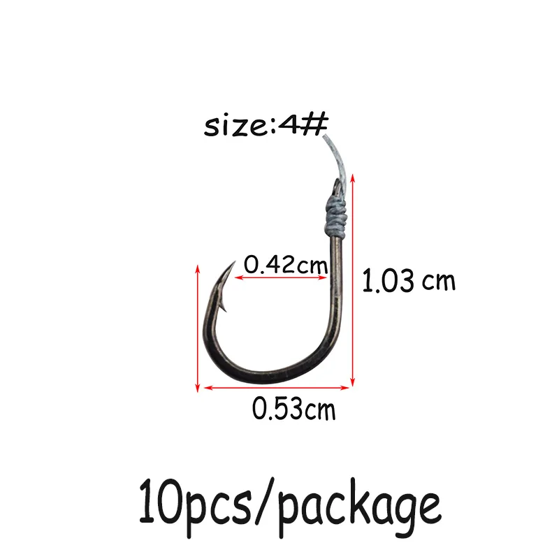 5 группа 10 шт. рыболовные крючки PE линия установки поворотные рыболовные снасти приманки Pesca приманки один комбинированный струнный крючок с - Цвет: 4