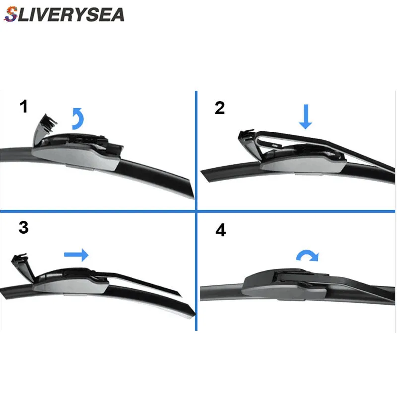 SLIVERYSEA стеклоочистителей для hyundai Tucson 2004-2009 23 ''+ 16'' высокое качество Iso9001 натуральный каучук чистке спереди лобовое стекло F03