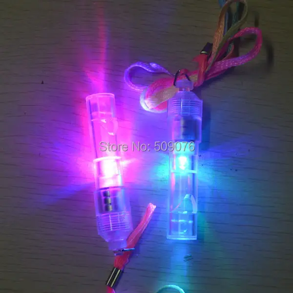 

Free shipping Light Up Whistles LED Flashing Blinking Favors Rave Lanyard Whistle EDC