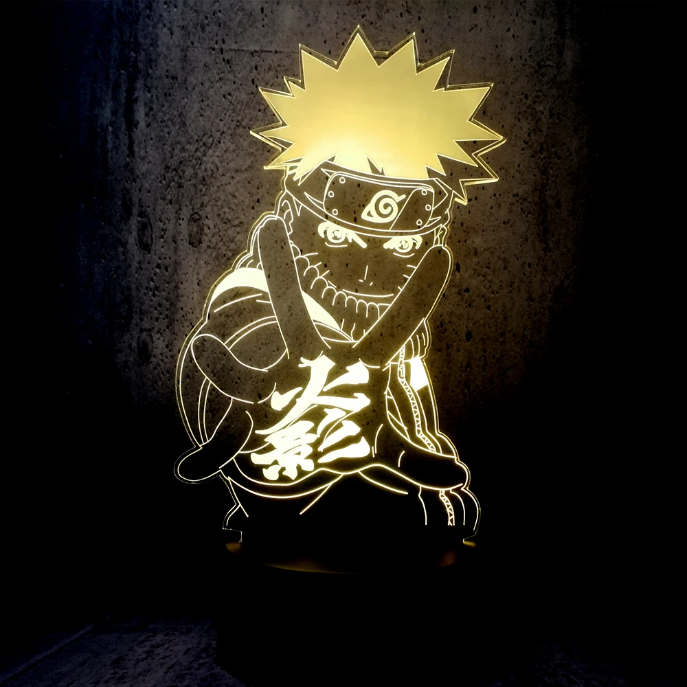 Naruto 3D Lampu Led Setengah Bady Keren Kartun Manusia Malam Lampu Kamar Anak Dekorasi Kreatif Pameran Lava Tampilan Bohlam Bulan Lava LED Lampu Malam AliExpress