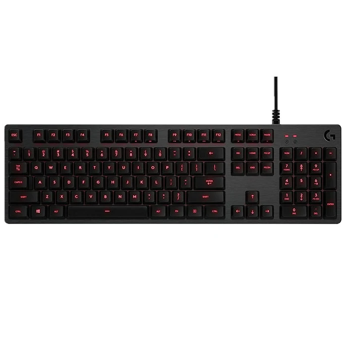 Logitech G413 клавиатура ROMER-G переключатель светодиодный подсветка Механическая углеродная игровая клавиатура с USB Сквозной - Цвет: Black