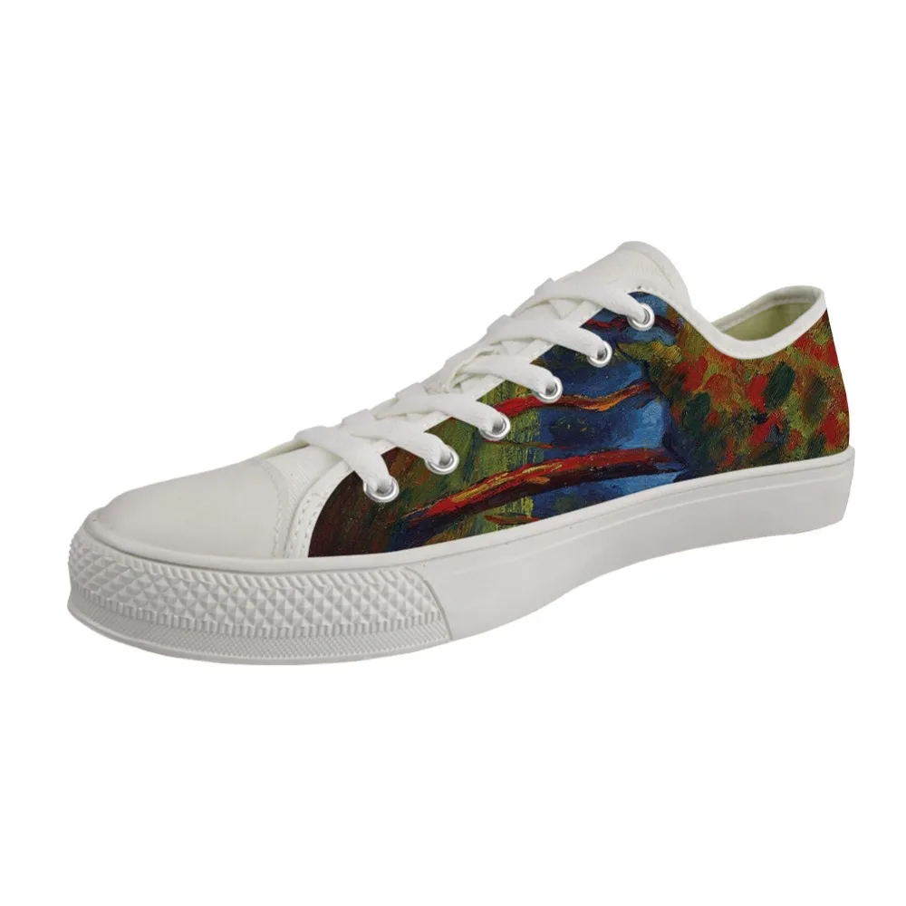 

Walking Low top White Canvas Shoes Vulcanized Customizable Shoes for Male Lace-up Sneakers Art Painting Print Umberto Boccioni