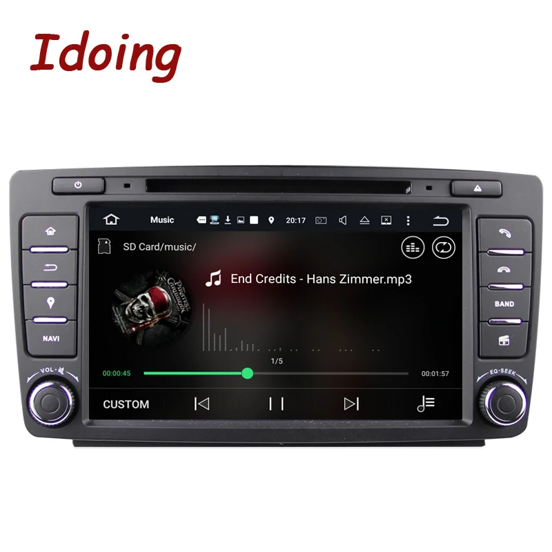 Flash Deal Idoing 2GB+16G Steering-Wheel 2Din Android7.1 For Skoda Octavia 2 Car DVD Multimedia Player Navigation Built-in 3G Dangle Radio 2