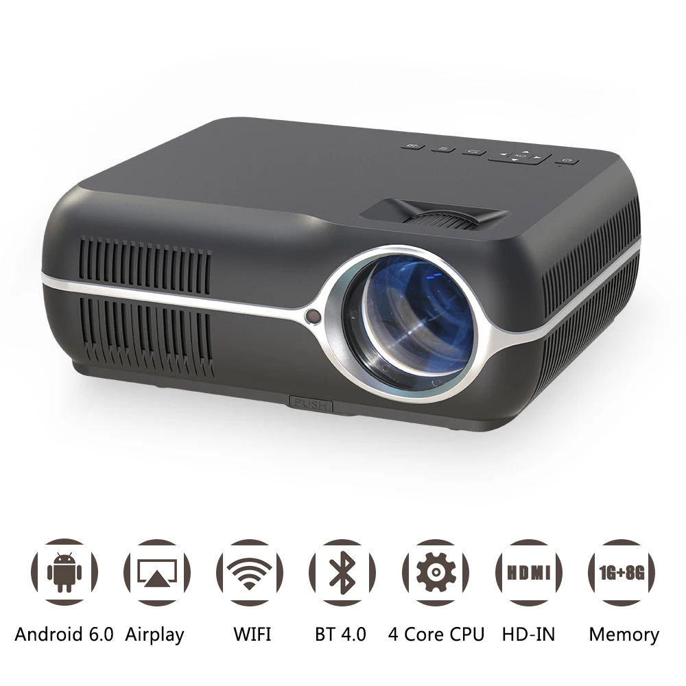 

Everyone Gain A10 4200 lumens LED Portable Projector Upgrade Android 6.0 WiFi Cinema Proyetor Full HD Home Theater Video Beamer