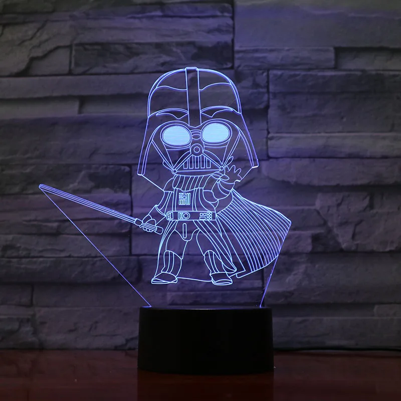 Novelty Lights Star Wars Darth Vader Children Bedroom Decoration Nightlight Kids Birthday Gift 3d Led Night Light Lamp Star Wars