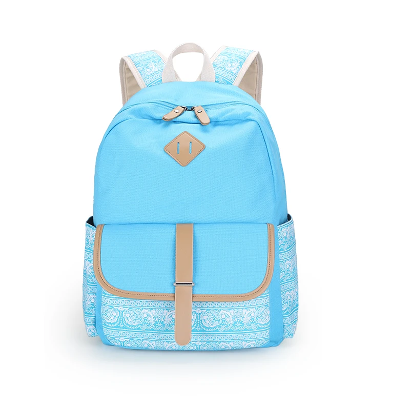 Children backpacks korean style girls backpack child bagpack women school bag kids canvas backpack blue fabric bag blue bookbag bookbags-for-girls