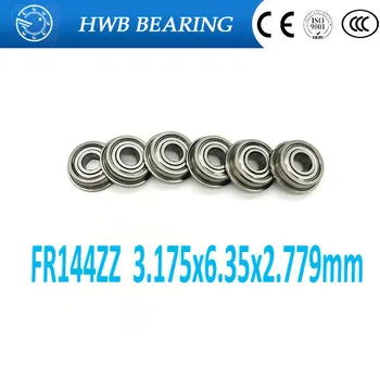 

Free shipping 10PCS FR144ZZ FR1442Z (3.175x6.35x2.779mm) bearing 1/8" x 1/4" x 7/64" inch Flanged Ball Bearing fr144 zz
