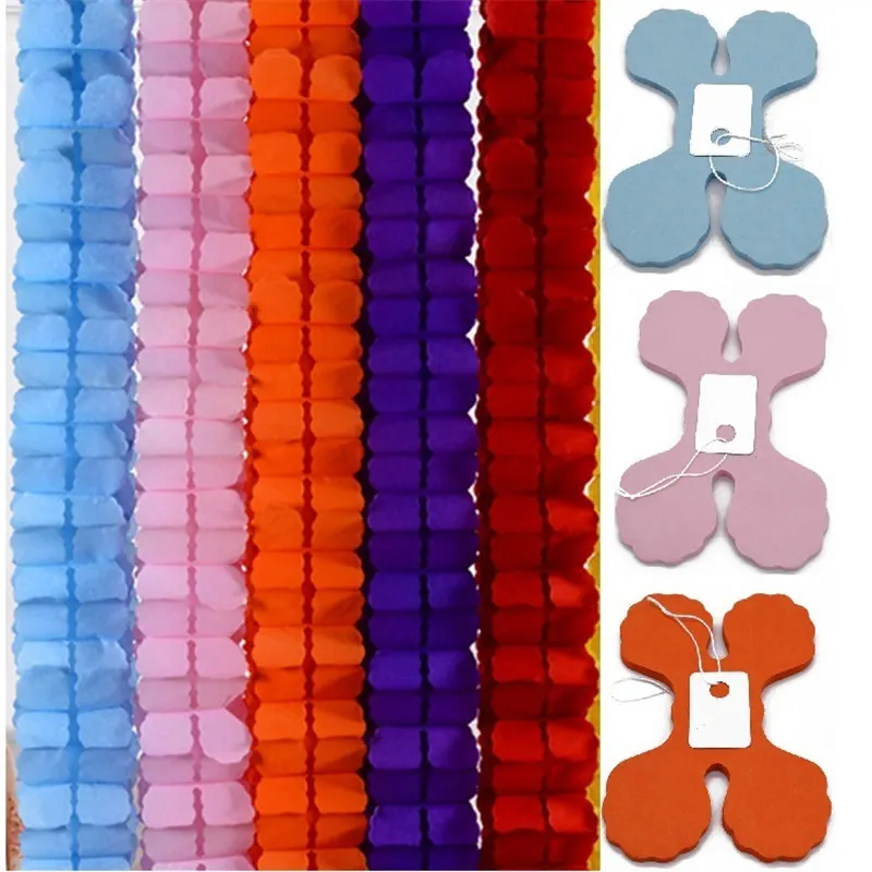 Гирлянда клевера из папиросной бумаги флажки 3 6 м|tissu paper party decor|party partypaper tissue |