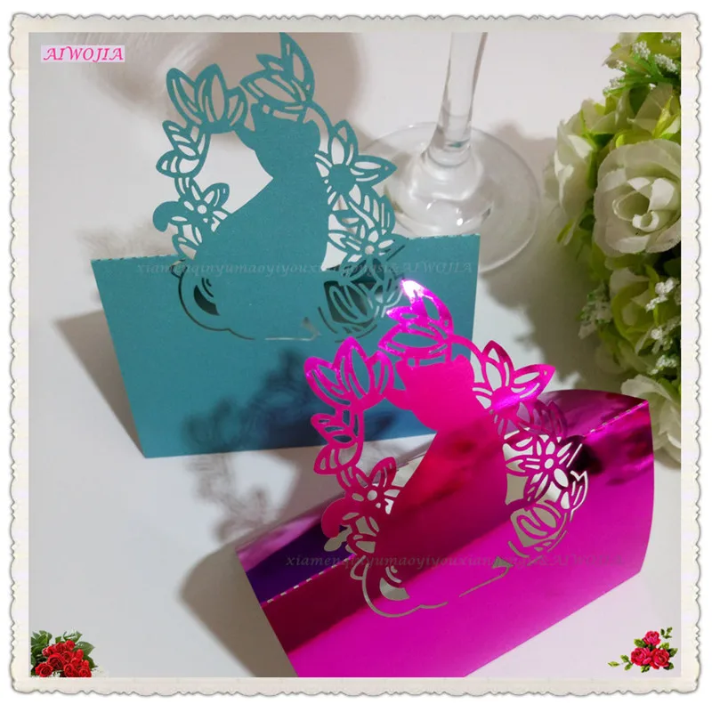 

10pcs Laser Cut Cat Shape Seat card Creative Table Name Card Wedding Table Decoration Place Cards Birthday Party Supplies 6z