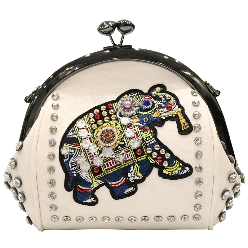 

Original Design Handbag 2018 New Metal Handle Dumplings Package Trend Female Semi-circular Hand Shoulder Bag