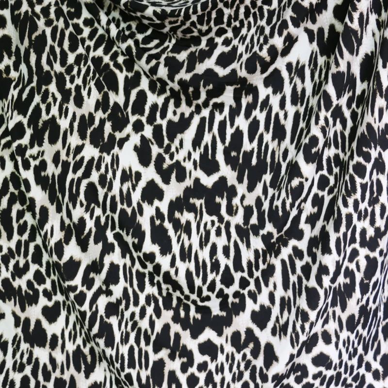 50cm*150cm Africa Design Soft Polyester Lycra Spandex Knit Material Dress Leggings 4 Way Stretch Fabric Africa Leopard