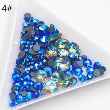 

Super Shiny Clear Crystal AB color 3D Non HotFix FlatBack Nail Art Decorations Flatback Rhinestones beauty nail supplies tools