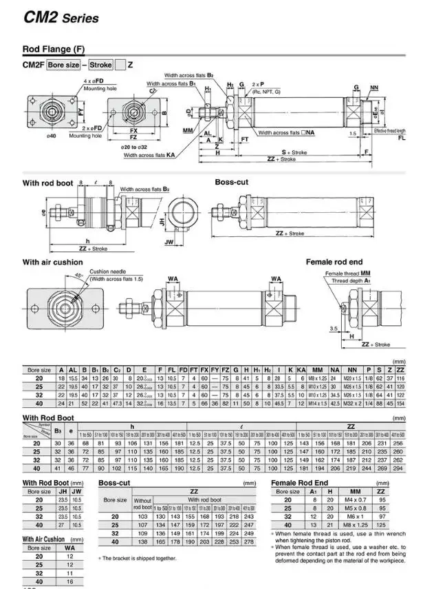 CDM2KB20-50AZ CDM2KB40-50Z SMC из нержавеющей стали мини цилиндр пневматические инструменты CDM2KB серии