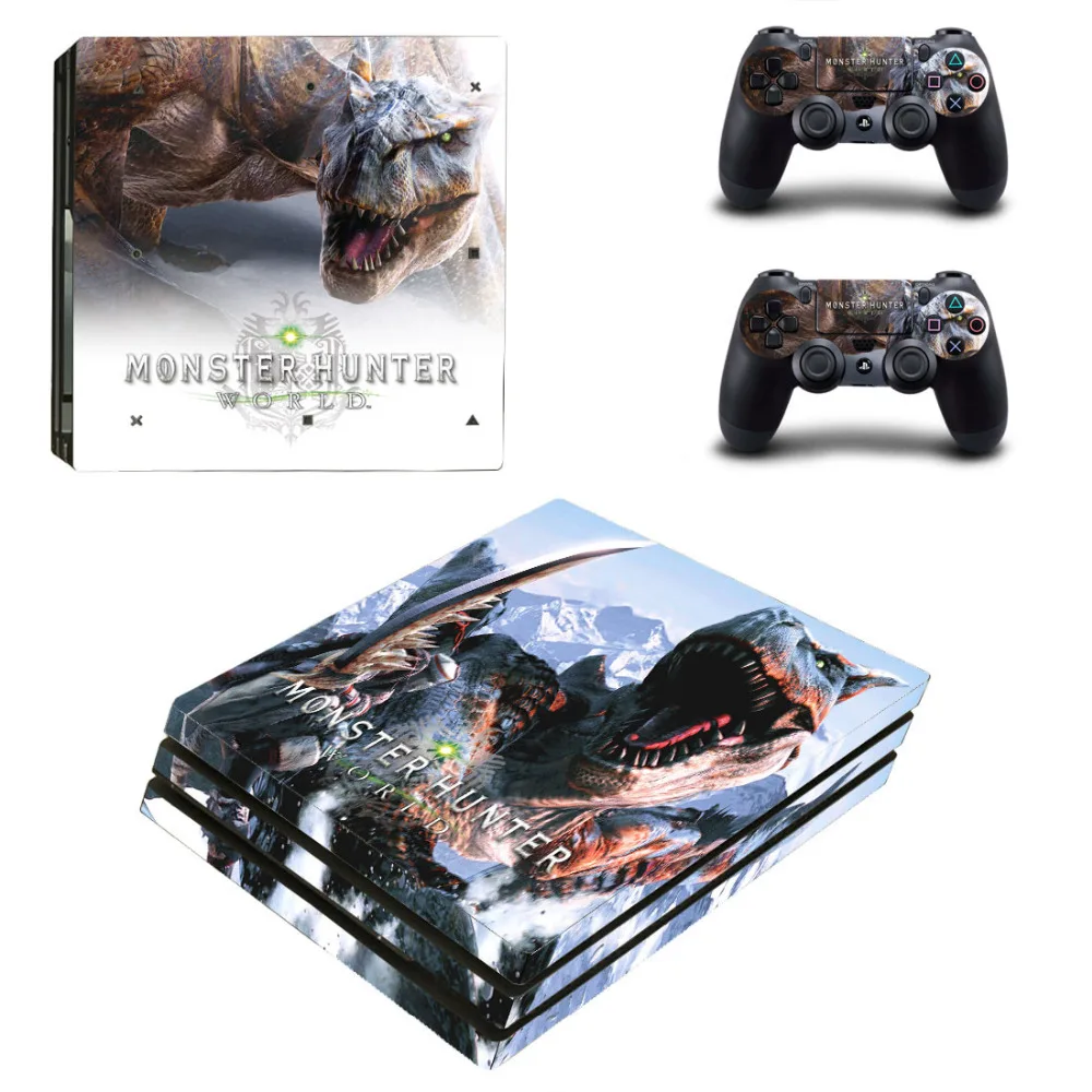 Лидер продаж игра Monster Hunter Мир кожи для Playstation 4 PS4 PRO консоли Стикеры и из 2 предметов контроллер Обложка наклейки для оформления