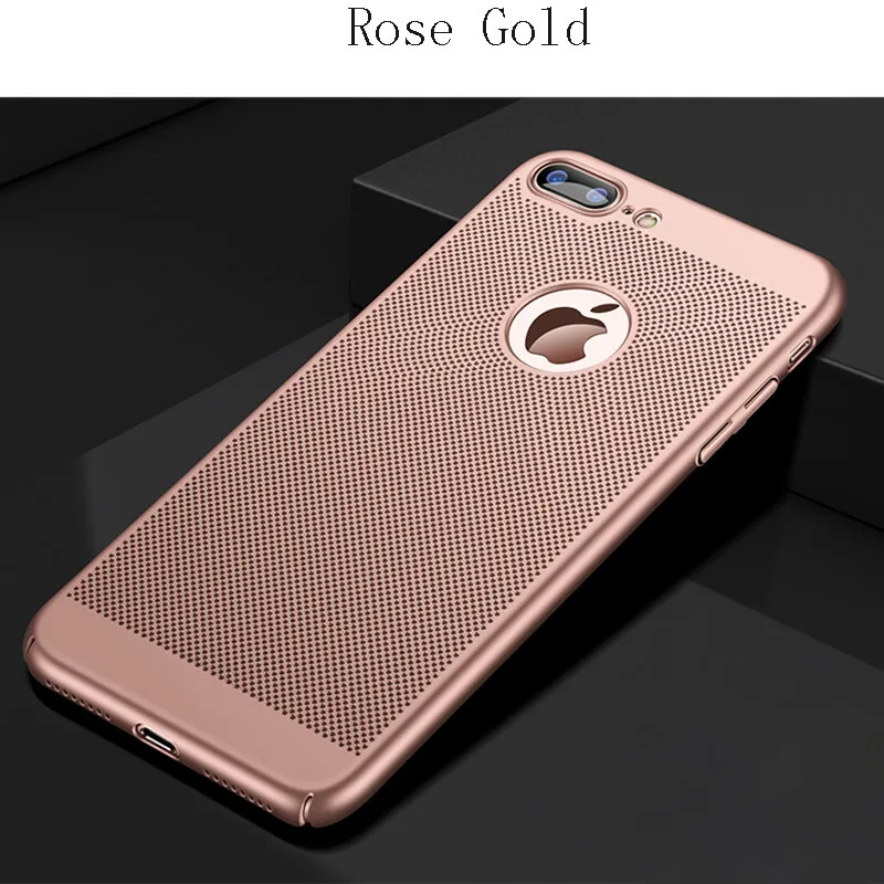 GerTong теплоотвод чехол для телефона iPhone X 8 7 6 6s Plus 5 5S SE чехол крутой Матовый Жесткий чехол для iPhone XS MAX XR 11 Pro - Цвет: Rose