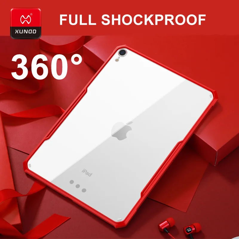 

Luxury Shockproof Clear Case For New iPad Pro 10.2 11 9.7 10.5 inch 2018 mini45 Air 2 3 tablet logo Silicone 360 Protector Cases