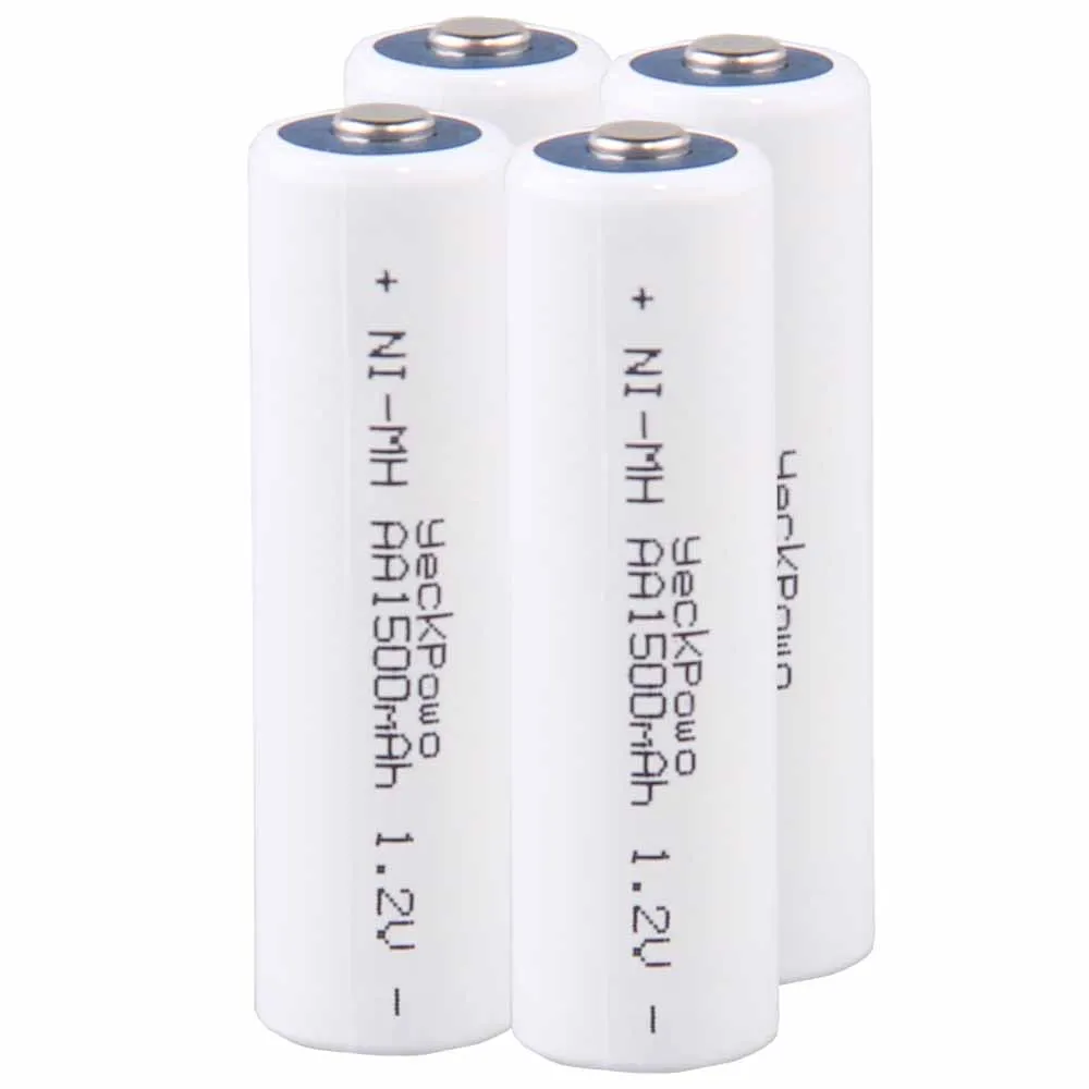 Самая низкая цена 4 шт AA батареи 1 2 v перезаряжаемые 1500mAh nimh для