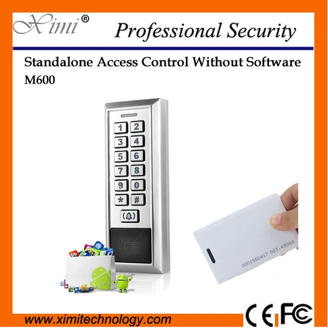 

Metal Face/Ip68 Waterproof 12Vdc Single Door Access Control System 2000 User M600 Rfid Card Proximity Door Access Control