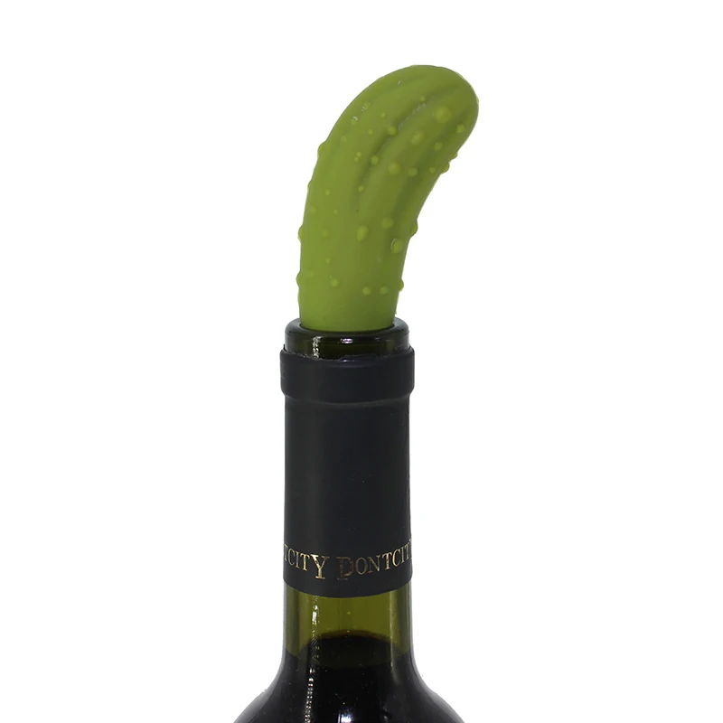 Форма огурца Силиконовое для вина пробки без утечки вина герметики для бутылок для красного винная, пивная бутылка крышка